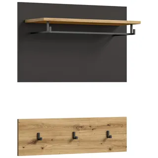 xonox.home Garderobenpaneel Canu 80 x 73 x 27 cm Eiche