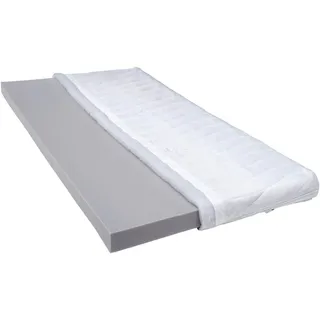 Sleeptex Topper , Weiß , Textil , H4 , Füllung: Komfortschaum , 80x200 cm , Bezug abnehmbar/waschbar, für Hausstauballergiker geeignet, optimale Belüftung, atmungsaktiv, Fixierbänder an den Ecken, mit Gummiband, alternative Größen erhältlich , Schlafzimmer, Matratzen, Topper