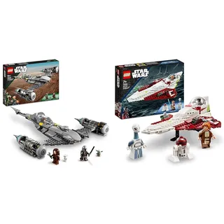 LEGO Star Wars Der N-1 Starfighter des Mandalorianers aus Das Buch von Boba Fett & Star Wars Obi-Wan Kenobis Jedi Starfighter, Spielzeug zum Bauen mit Taun We