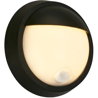 Briloner Außenleuchte Kunststoff, Metall Ø 17 cm Akku 700 lm schwarz