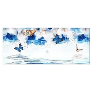 Homemania HM20KNV70x100-196 Schmetterlings-Tafel mit Tiermotiven für Wohnzimmer, Schlafzimmer, Mehrfarbig, Polyester, Holz, 70 x 3 x 100 cm