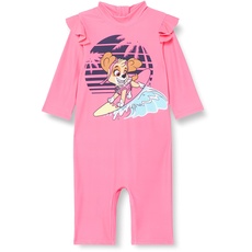 name it Baby Girls NMFMIRI PAWPATROL 3/4 UV Suit CPLG Badebekleidung, Knockout Pink, 74