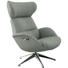 FLEXLUX Relaxsessel »Relaxchairs More«, Premium Komfort, Rücken- & Kopfteilverstellung, drehbar, Fuß Alu, blau