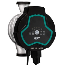 HST | Hocheffiziente Heizungspumpe | Umwälzpumpe | HST EPS 25-110/180 mm | Förderhöhe 11 Meter | Drehzahlregelung über PWM Signal