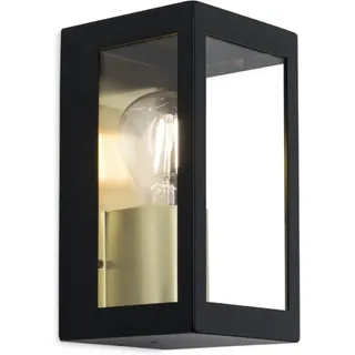 Orion Leuchten Außen Wandleuchte 10 x 19 cm 40W Schwarz-Messing