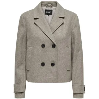 Only Damen Mantel ONLFREJA Life Short DB Jacket OTW NOOS 15320983,Mocha Meringue/Detail:MELANGE,M