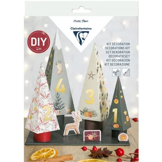 Clairefontaine 97713C - Kreativset für die Erstellung von Adventskerzen,20,6x1,5x29cm, ideal für Weihnachtsdeko und als Bastelaktivität mit Kindern, 1 Set