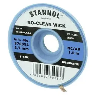 Stannol NC/BB Entlötlitze Länge 1.5 m Breite 2.7 mm