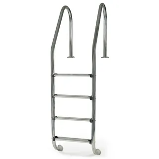 Gre 40272 - Rutschfeste Poolleiter für eingelassene Pools, mit 4 Stufen, aus Edelstahl, 42 x 183 cm