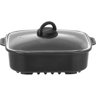 Brunner Bräter Kasserole Devil Square Pan Outdoor Camping Bratpfanne Deckel Alu