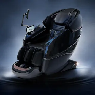 4D Ganzkörper Massagesessel, Mit Heizfunktion, Tiefenmassage, für den ganzen Körper geeignet, Bluetooth SL Schienen Schwarz L155xB76xH116cm /G6Hei/ - Schwarz