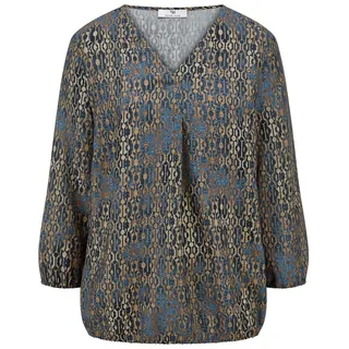 Bluse V-Ausschnitt Peter Hahn blau