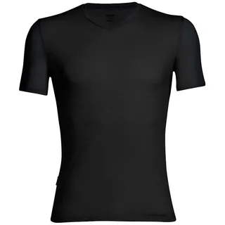 Icebreaker Anatomica V Merino Kurzarm-t-shirt - Black / Monsoon - M