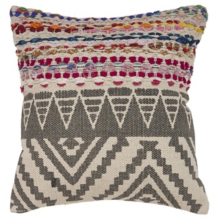 LR Home Boho Geometric Throw Pillow Kissen, Baumwolle, Multi, 45,7 x 45,7 cm