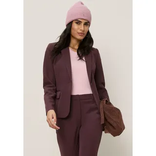 Kurzblazer TAMARIS "mit figurbetonter Passform, weiche Stretchqualität", Damen, Gr. 46, braun (bordeaux), Web, Obermaterial: 93% Polyester, 7% Elasthan. Futter: 100% Polyester, unifarben, figurbetont hüftlang, Blazer Kurzblazer, in frischen Trendfarben, Topseller
