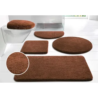 Badematte OTTO HOME "Merida, Badvorleger, Badezimmer Teppich" Gr. 5, braun, H:32mm, Kunstfaser, Badematten, Badematte, Badteppich, Uni Farben, rechteckig, rund & als 2-tlg. Set erhältlich