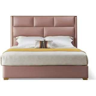 Leder Chesterfield-Sofa in Braun im eleganten Vintage-Stil - Rosa