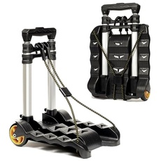 Mini Sackkarre Klappbar Trolly Dolly Faltbarer Trolley Handkarre Gepäckabfertigung Mit Rädern Utility Tragbar Leicht für Gepäck, Reisen, Auto, Einkaufen, Umzug und Büro