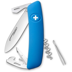 Bild von Schweizer Messer D03 blau Gesamtlänge: 16.7cm, 75 mm