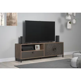 Home Affaire Fusion TV-Lowboard 183/40/55 cm Braun Holz/Kunststoff/Metall/MDF