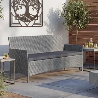 Mendler 3-Sitzer 154 x 60 x 82 cm grau/anthrazit