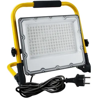 OUSIDE 150W LED Baustrahler mit Stativ und 4m Kabel,IP66 Wasserdichter Arbeitsscheinwerfer mit Schuko-Stecker für Werkstatt,Wartung oder Baustelle, 6500K Kaltes Weißes Licht,15000 Lumen