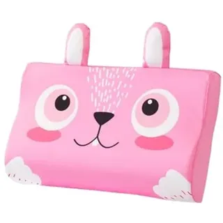 Schlummerkids Kissen Original,Kinderkissen für Besserenund Gesünderen, Calmly Ergonomisch, Kawaii Tiere Kissen, Atmungsaktiv und Hautfreundlich (Mit Kopfkissenbezug) (Kaninchen,45*27*6 cm)