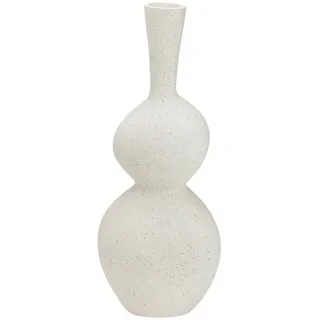 Vase , Creme , Metall , organisch , 11x45x17.5 cm , nur zu Dekorationszwecken, zum Stellen , Dekoration, Vasen, Metallvasen