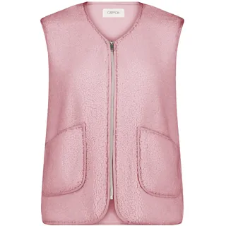 Sweatweste CARTOON "Sweatshirt-Jacke mit aufgesetzten Taschen", Damen, Gr. 36, pink (light mauve), Obermaterial: 100% Polyester PES., Westen Sweatweste