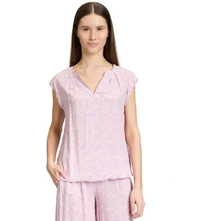 Cartoon Casual-Bluse mit Muster Weiß/Lila 34