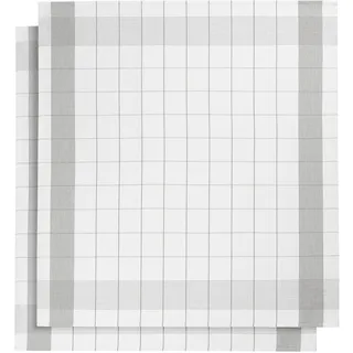 De Witte Lietaer 200064 2er Pack Geschirrtuch Leinen/Baumwolle, Blau, 68 x 68 cm, grau, 68x68 cm