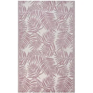 Beliani Outdoorteppich Kota 180/120 cm , Pink, Weiß , Kunststoff , 120x180 cm , Teppiche und Böden, Teppiche, Outdoorteppiche