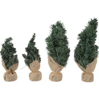 4PCS Künstliche Mini Weihnachtsbaumtisch -Feiertag kleiner Desktop 20 cm 30 cm Wohnkultur - Grün