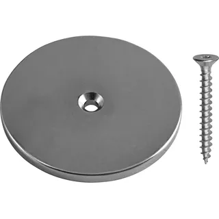 Connex Neodym-Scheibenmagnet-Ø 50 mm-Extra starker Magnet-14 kg Haftkraft-1 Stück-Für Haushalt & Werkstatt/Powermagnet/Mini-Magnet / DY7100033, silber, Ø 50 mm (1 Stück)