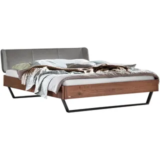 Hasena Bett , Anthrazit, Nussbaumfarben, Dunkelgrau , Metall , Nussbaum , massiv , Höhe ca. 22 cm , 140x200 cm , in verschiedenen Holzarten erhältlich, in verschiedenen Größen erhältlich , Holzmöbel, Holzbetten, Sonstige Holzbetten