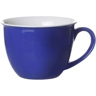 Ritzenhoff & Breker Doppio Jumbotasse, Jumbo Obere, Milchkaffee Obertasse, Ober Tasse, Geschirr, Porzellan, Indigo Blau, 350 ml, 63813, 1 Stück