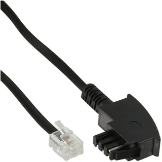 InLine 18901 TAE-F Kabel, für Telekom/Siemens-Geräte, TAE-F Stecker an RJ11 Stecker, 1m
