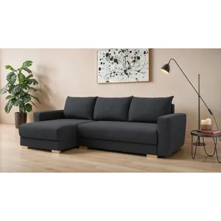Home Affaire Eckcouch Polyester 2-Sitzer Schwarz