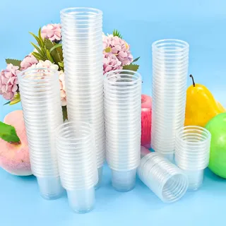 SLTAXAR 300 Stück Schnapsgläser Plastik Schnapsbecher 2cl 20ml Shotgläser Transparente Shot Becher für Party und Hochzeiten