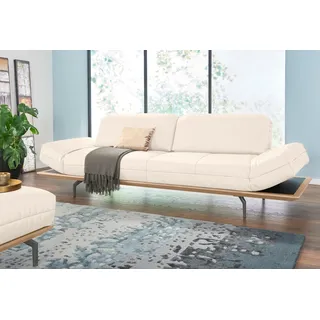 Creation BY ROLF BENZ 3-Sitzer »CR.420, Designsofa, Loungesofa« in 2 Qualitäten, Holzrahmen in Eiche Natur oder Nußbaum, Breite 232 cm, weiß