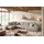 Sofa MADELINE Wohnlandschaft U-Form Cord steingrau Longchair rechts - Grau
