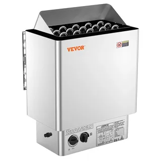 Vevor Saunaofen, 8 kW, 400 V, 3N tragbare Saunaheizung für drinnen & draußen mit 3-Stunden-Timer, integrierte Steuerung für 8–12 m3, kommerzielle Hotel-Spa-Dusche, Edelstahl 430