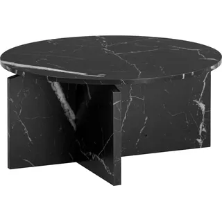 Manahee Design | Couchtisch MDF Schwarz 70x70x33 cm | Mattes Marmor-Design | Kompakte Abmessungen - Schwarz