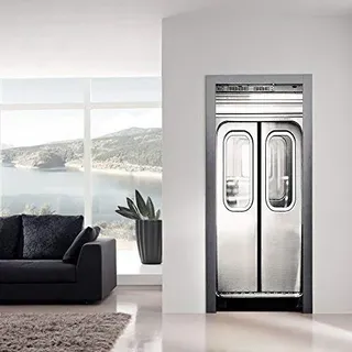 Wallflexi Tür Heben Wohndeko Wandkunst Wandmalerei Aufkleber Wohnzimmer Kinderzimmer Restaurant Hotel Kaffee Büro Dekor Entfernbarer Selbstklebend Aufkleber, Vinyl, Bunt, 200 X 88 X 0.03 CM