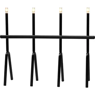 Konstsmide LED Metallleuchter, schwarz, inkl. Dimmer, 4 warm weiße Dioden, 24V, Innen, schwarzes Kabel - 3911-710TR