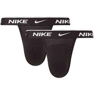Nike Herren Everyday Cotton Stretch Jockstraps 3Pk, Black/Black/Black, M