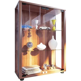 VCM Standvitrine Sintalo 60 x 25 x 80 cm Braun