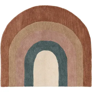 Lytte Kinderteppich Rainbow Multicolor 105x120 cm , Textil , Regenbogen , Freiform , 105x120 cm , Care & Fair, Handmade in India , pflegeleicht , Teppiche und Böden, Teppiche, Kinderteppiche