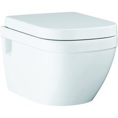 Bild von Euro Keramik Wand-Tiefspül-WC Set L: 54 B: 37,5 cm, mit WC-Sitz 39703000