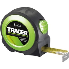 TRACER 8m Automatisches Feststellband (nylonbeschichtetes Maßband mit Magnethaken und automatischer Feststellfunktion)